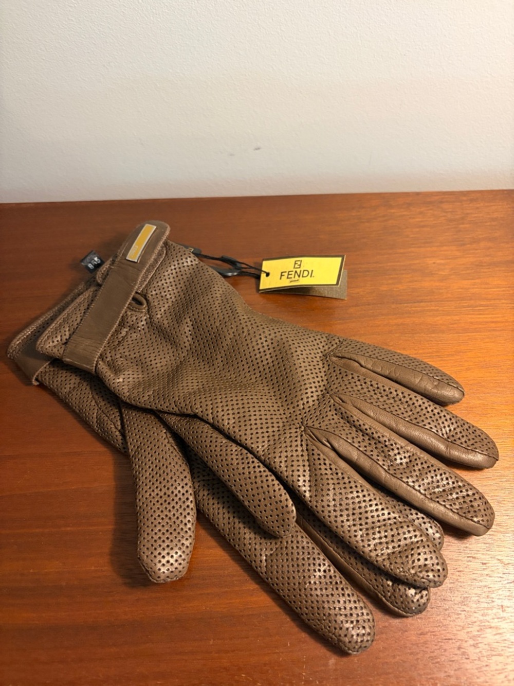 Vintage Fendi Leather Driving Gloves
